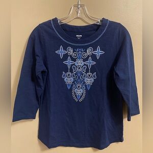 Blue Top w/ Embellishing